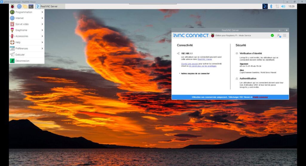 Client VNC connecté