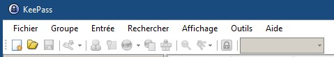 Menu démarrer sans base de données ouverte
